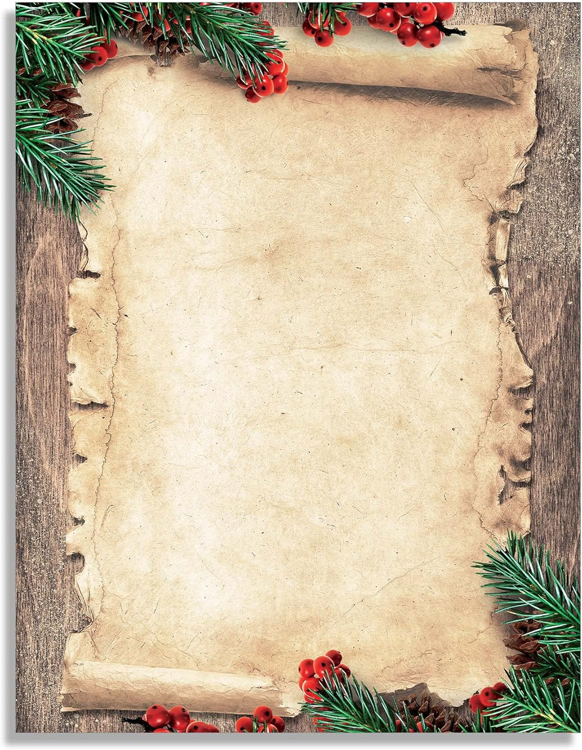 Naughty or Nice Christmas Stationery Paper – 80 Sheets of Letterhead for Winter & Holiday Events