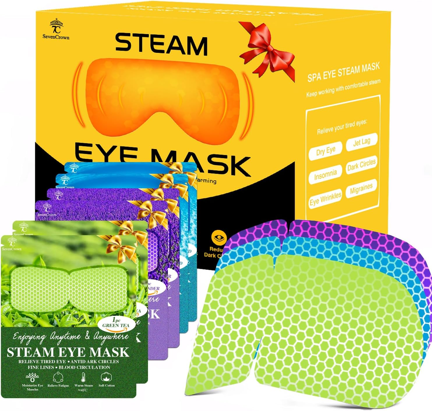 Steam Eye Mask MIX 30 PC Sleep Mask for Travel Essentials,Reduce Eye Patches for Puffy Eyes and Dark Circles,Hydrate & Soothe Tired Eyes, Self Heated Eye Masks,Self Care SPA Gifts for Women