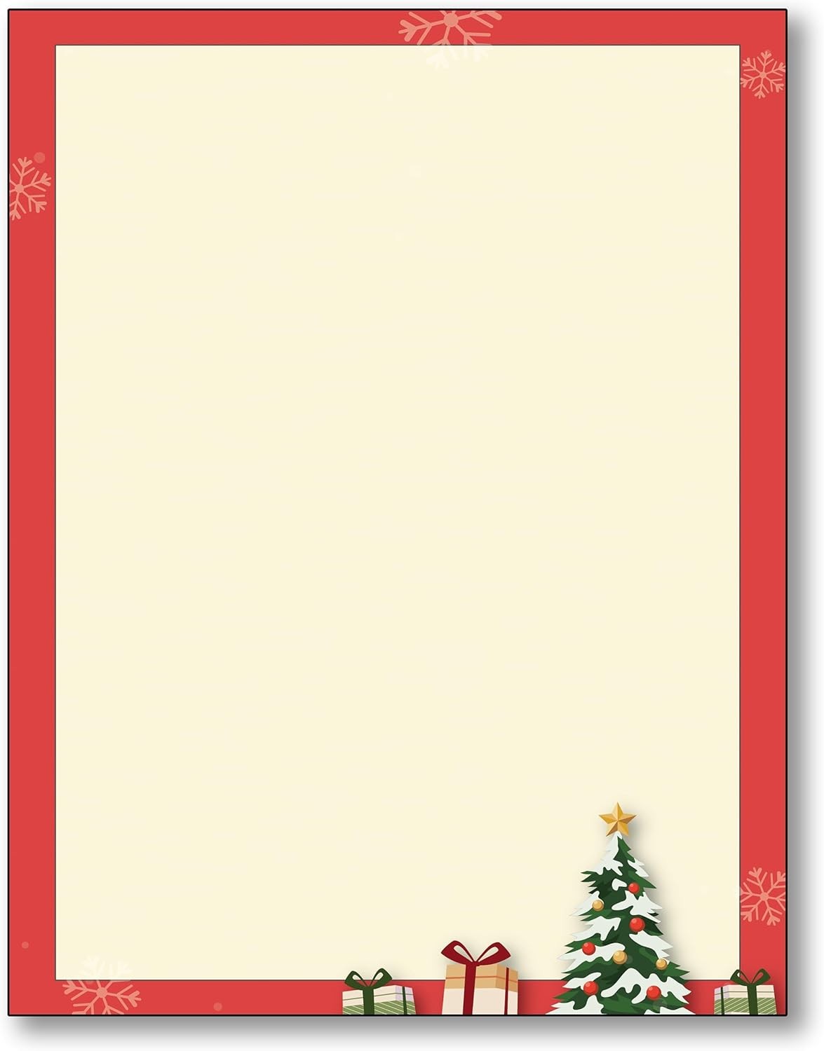 Snowy Christmas Morning Stationery Paper – 80 Sheets of Letterhead for Winter & Holiday Events…