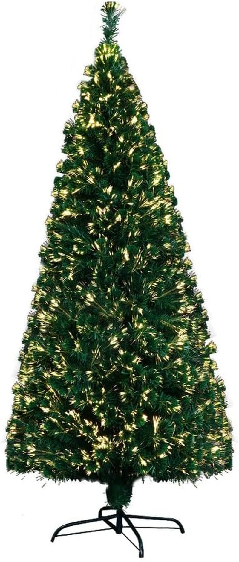 Jingle Jollys Christmas Tree 1.8M Prelit LED Xmas Trees Fairy Light, Decorations Holiday Party Gift Home Garden Store Decor, 6Ft Warm White 300 Tips Branches Optic Fibre Lights Easy Assembly