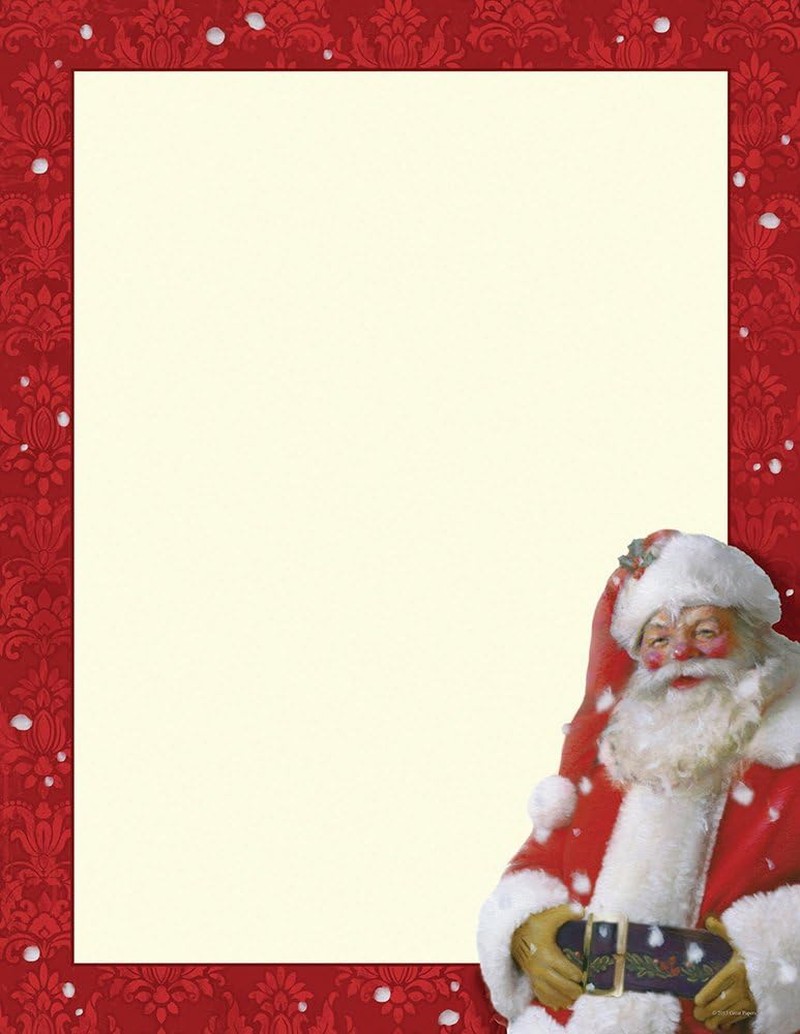 Great Papers! Jolly St. Nick Holiday Letterhead Stationery, Multicolor 80 Pack