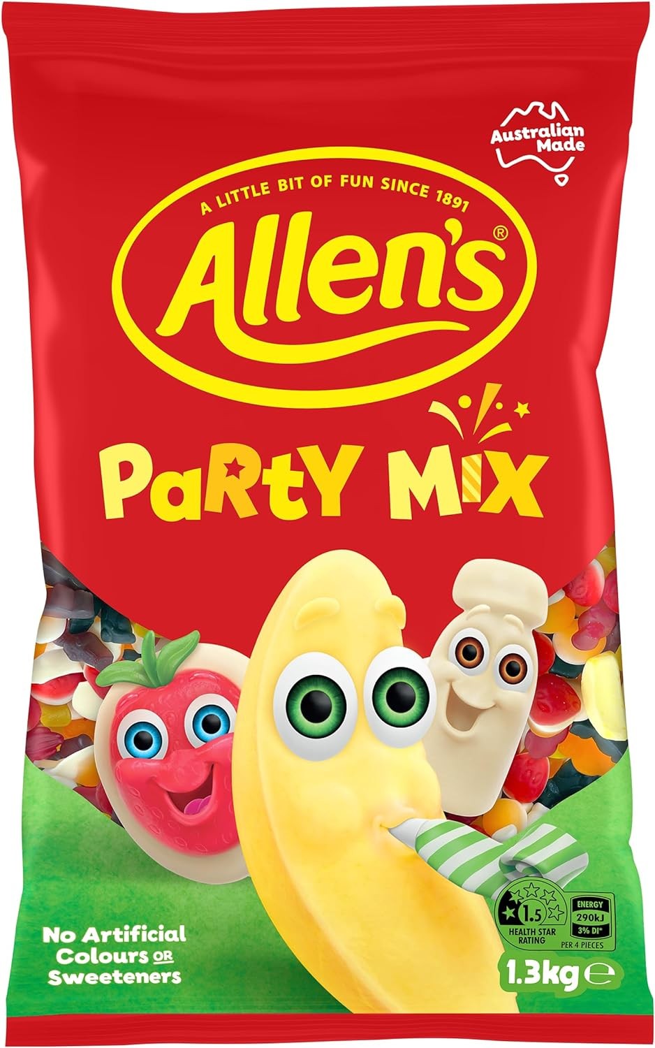 ALLEN’S Party Mix Bulk Bag Lollies, 1.3Kg