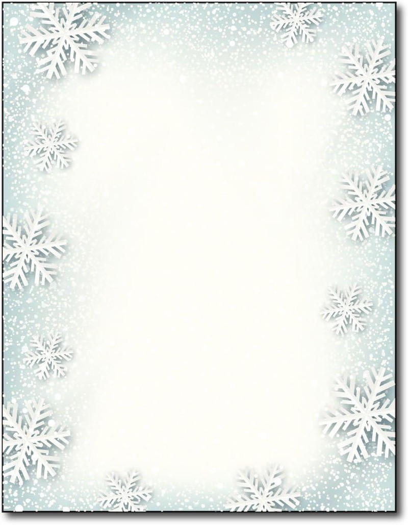 Paper Snowflakes Holiday Stationery – 80 Sheets