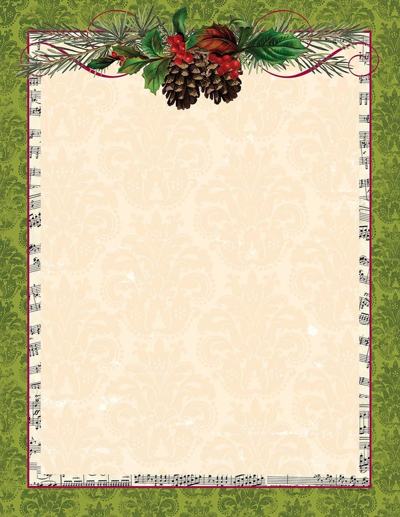 Pinecone Garland Holiday Paper – 80 Sheets