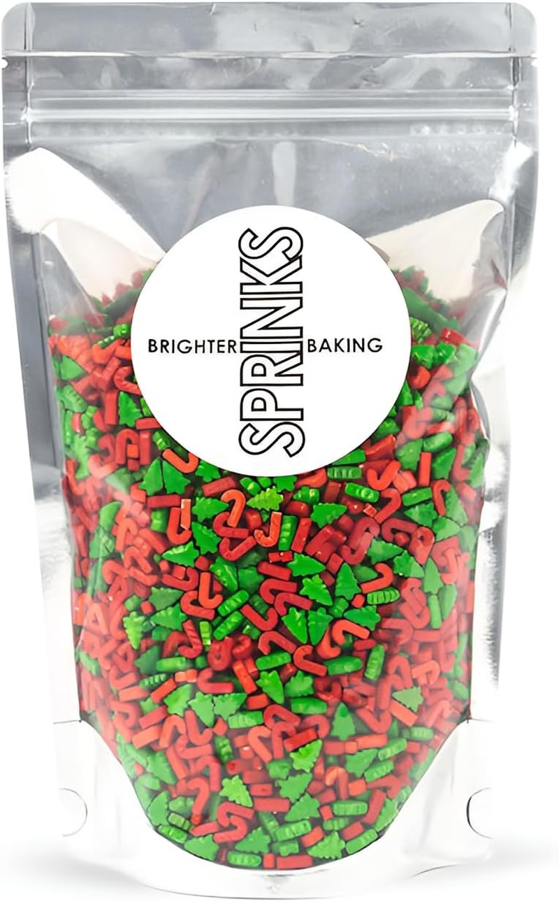 Sprink Santa’S Coming Sprinkles | Sugar Sprinkles for Cake Decorating | Edible Cake Decoration | Perfect for Cakes, Cupcakes, Cookies, Brownies, Ice Cream, Sundaes, and More – 500G