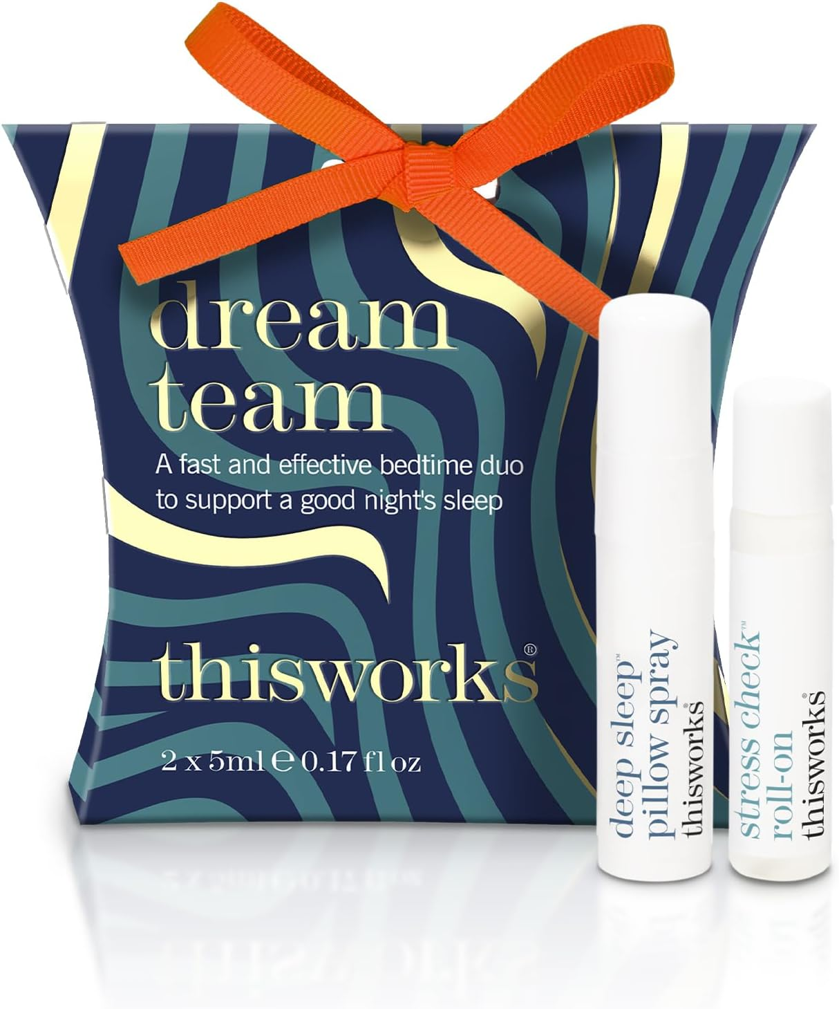 This Works Dream Team Gift Set – Travel Size Deep Sleep Pillow Spray Infused with Lavender, Camomile and Vetivert to Aid Sleep – Stress Check Rollerball with Ylang Ylang and Coconut Essential Oils