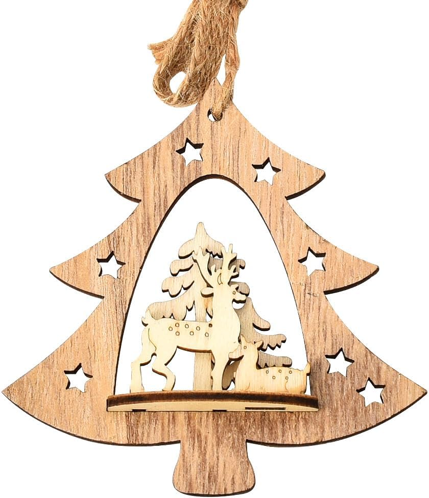 Christmas Tree Ornaments Decorations Cute Christmas Decor Indoor Bedroom Apartment Farmhouse Wall Hanging Christmas Tree Decorations Christmas Wooden Signs for Porch Home Decor Christmas Tree Pendants