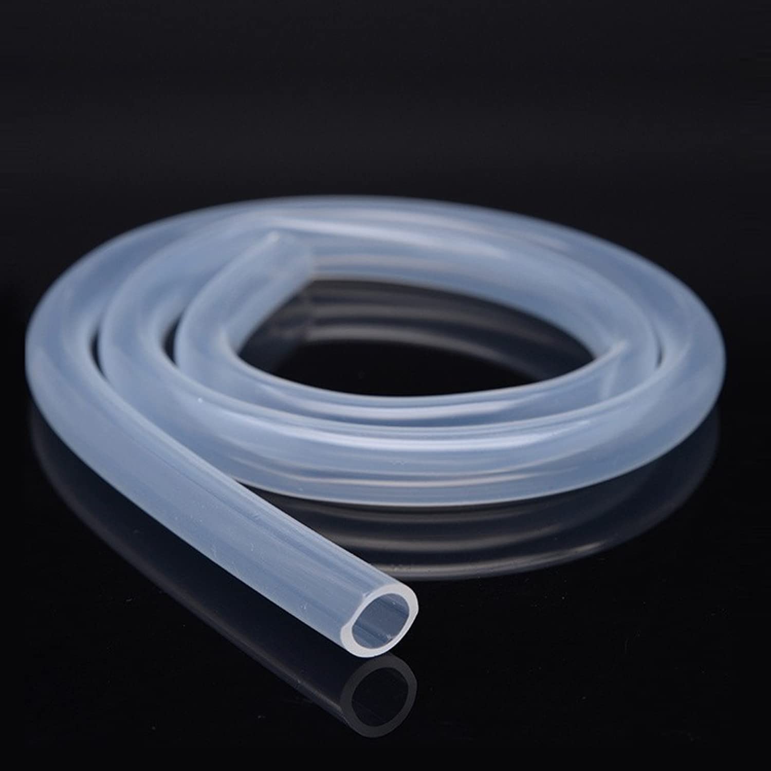 Food Grade Transparent Silicone Rubber Tube Hose Pipe Clear Beer Milk Soft Flexible Silicone Rubber Tubing Water Air Hose Pipe Transparent for Pump Transfer (5 * 8Mm)