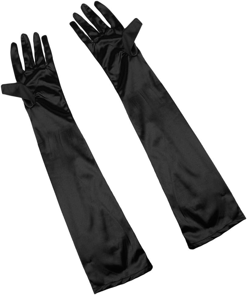 Baoblaze Satin Evening Gloves 55Cm Long – Full Fingers & Elbow Length Opera Gloves – Wedding Party Gloves for Ladies