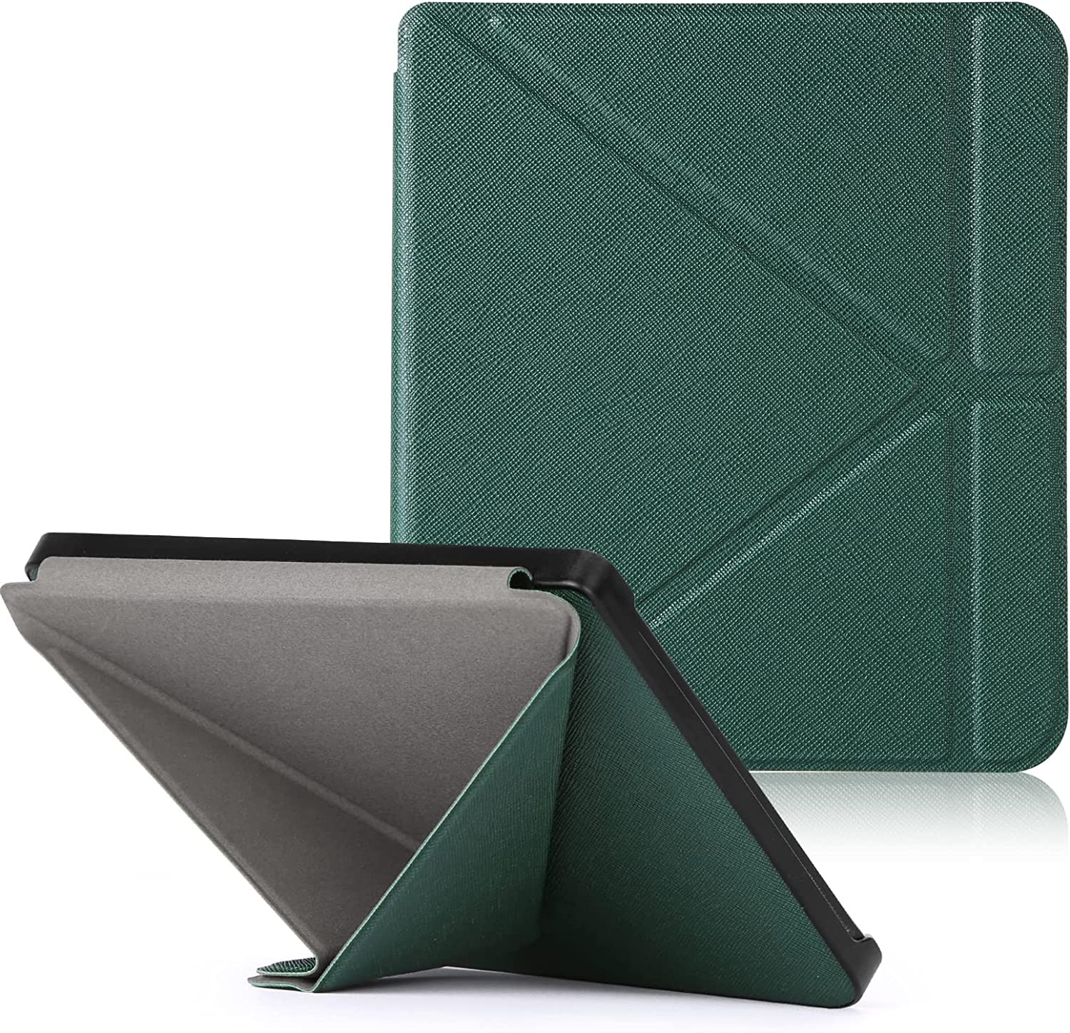 DUEDUE Kobo Libra 2 Sleep Cover Case, Kobo Libra 2 Ereader Case, Sleep/Wake Technology, Built-In 2-Way Stand, Vegan Leather, Kobo Libra 2 Ereader, Green