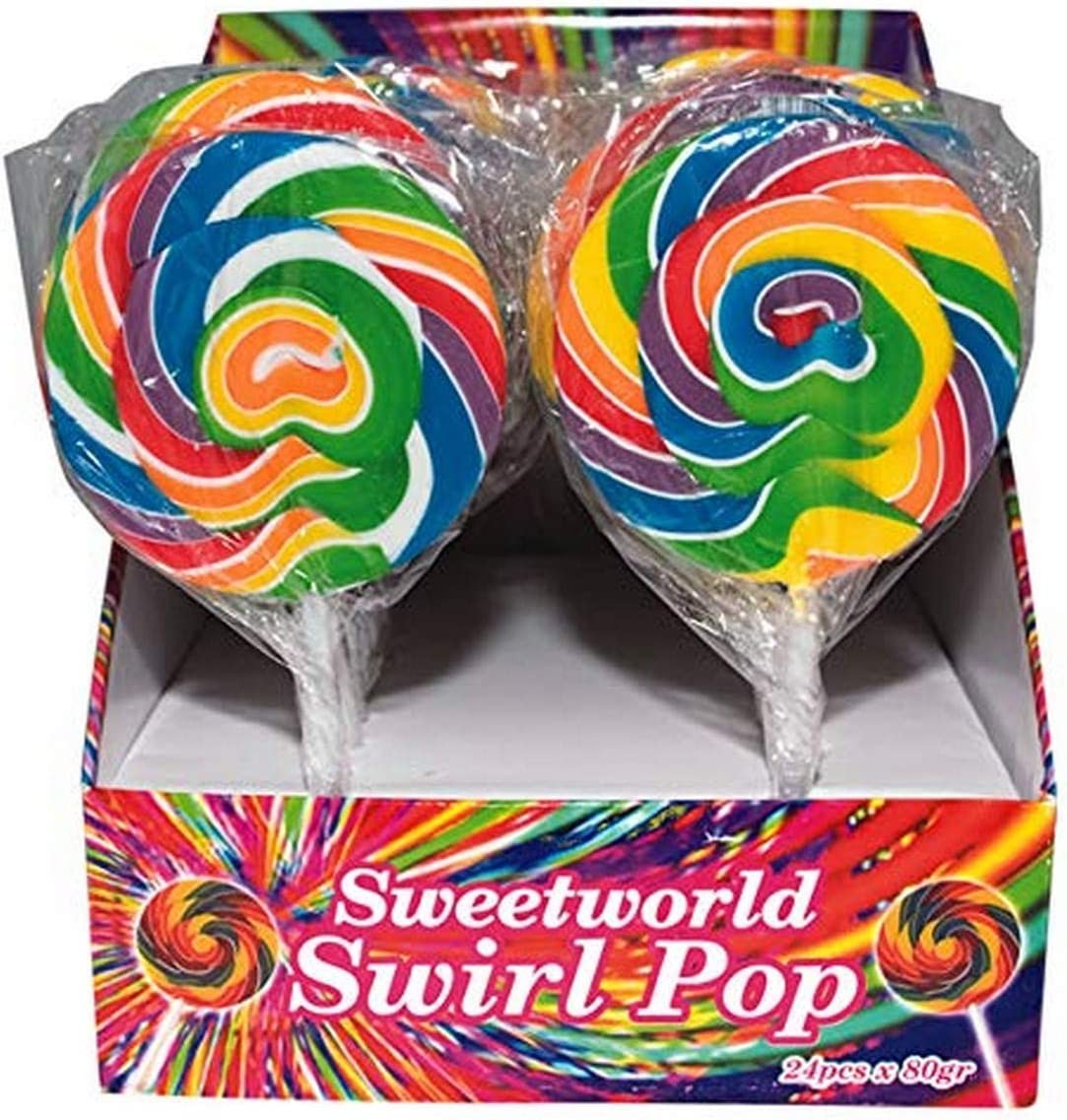 Sweetworld a Swirl Pop, 80 G, Pack of 24