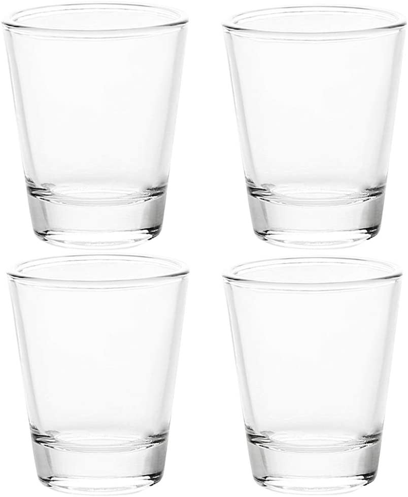 Ncnnwovf 1.5 Oz Shot Glasses Sets with Heavy Base, Clear Shot Glass (4)