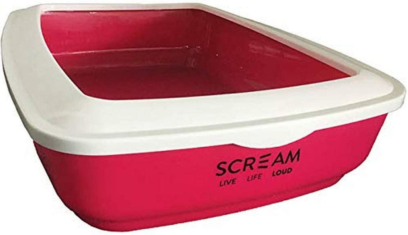 SCREAM Rectanlge Litter Tray, Loud Pink