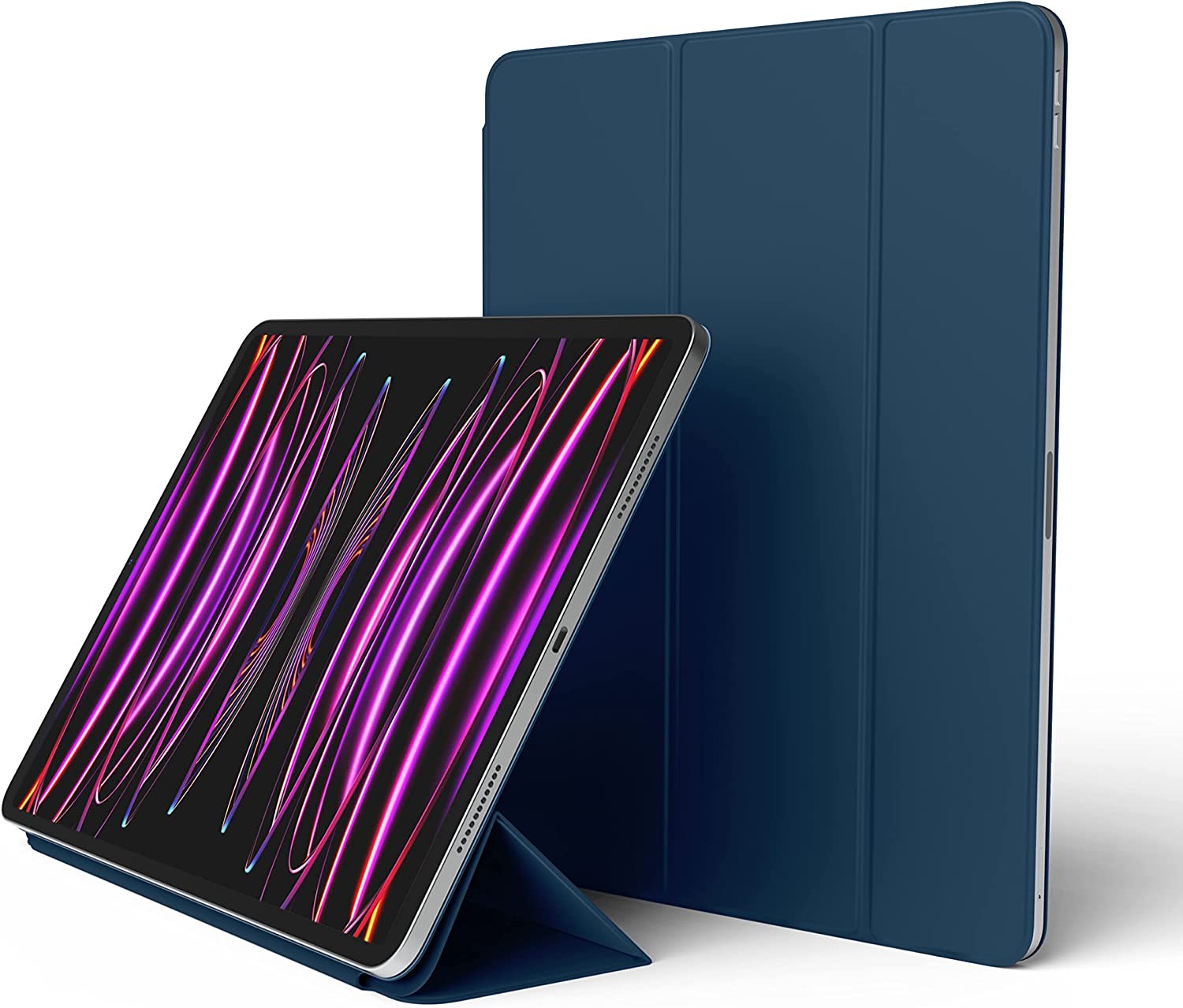 Elago Magnetic Folio Case Compatible with Ipad Pro 12.9 Inch 6Th, 5Th, 4Th Generation – Back Plate Can Be Attached to Metal Materials, Compatible with Apple Pencil and Elago’S Pencil Case (Blue)