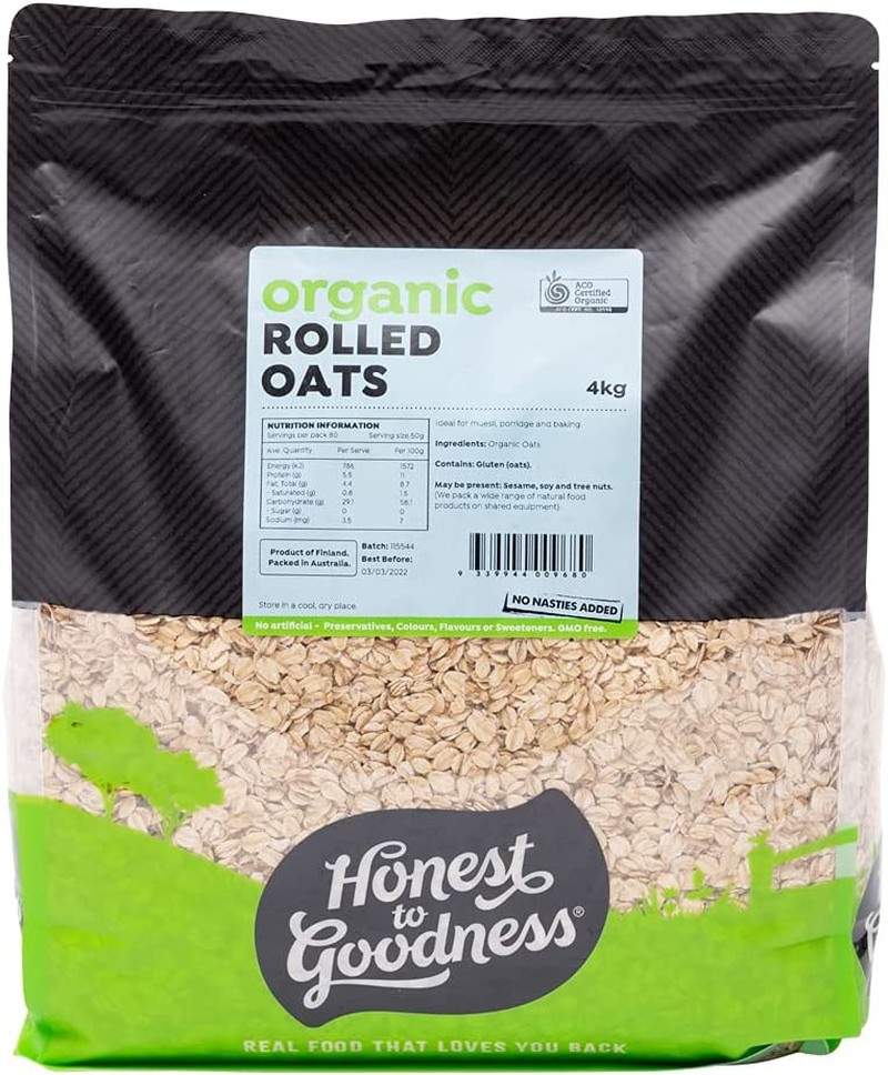 Honest to Goodness Organic Rolled Oats, 4 Kg