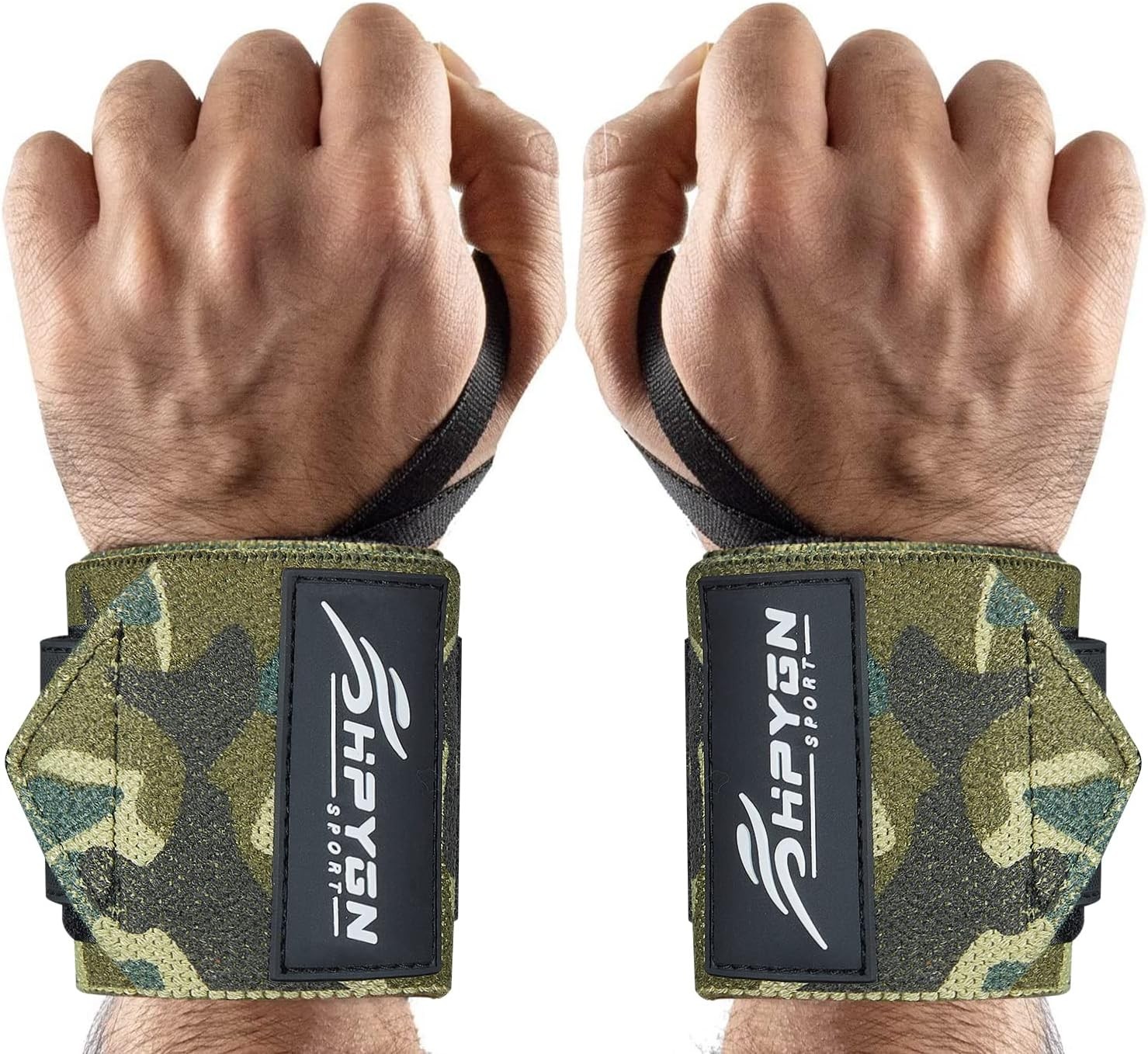 Wrist Wraps, Wrist Support for Weightlifting, Powerlifting, Strength Training, Benching, Bodybuilding, Crossfit, Thumb Loops with Adjustable Straps, Workout Wrist Strap for Men and Women