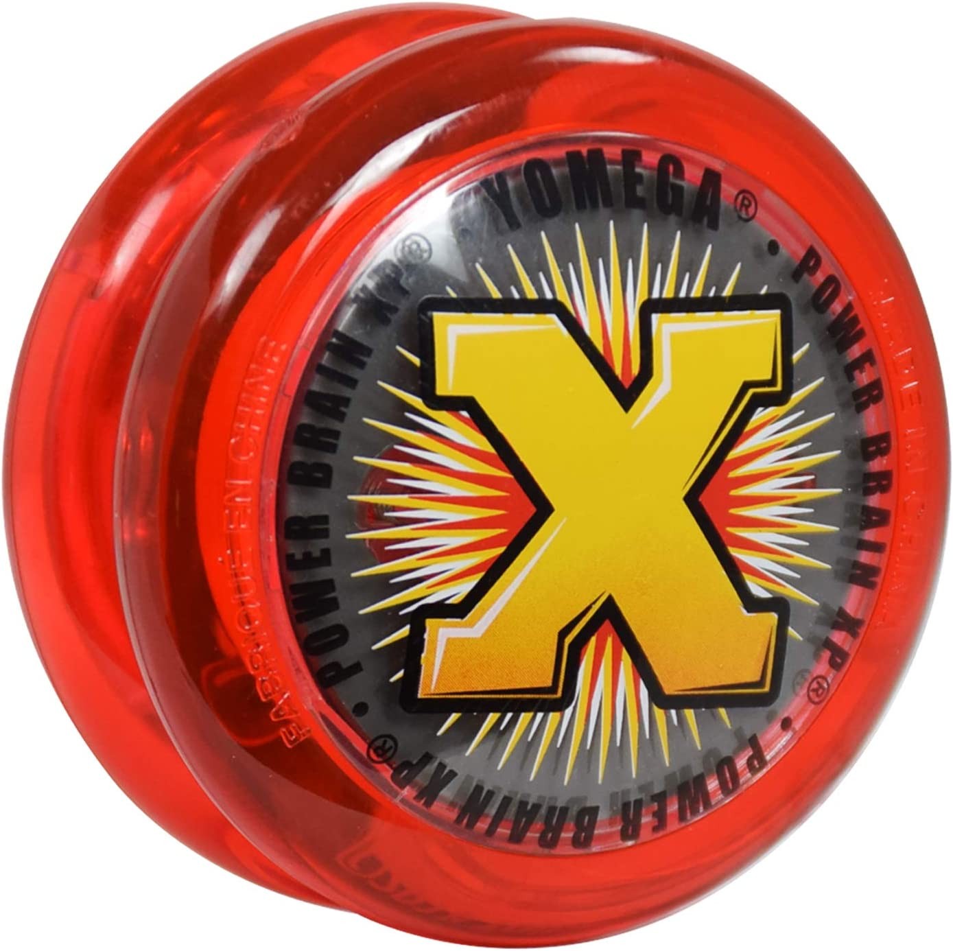 Yomega Power Brain XP Yoyo – Professional Yoyo with a Smart Switch Which Enables Players to Choose between Auto-Return and Manual Styles of Play. + Extra 2 Strings & 3 Month Warranty (Red)