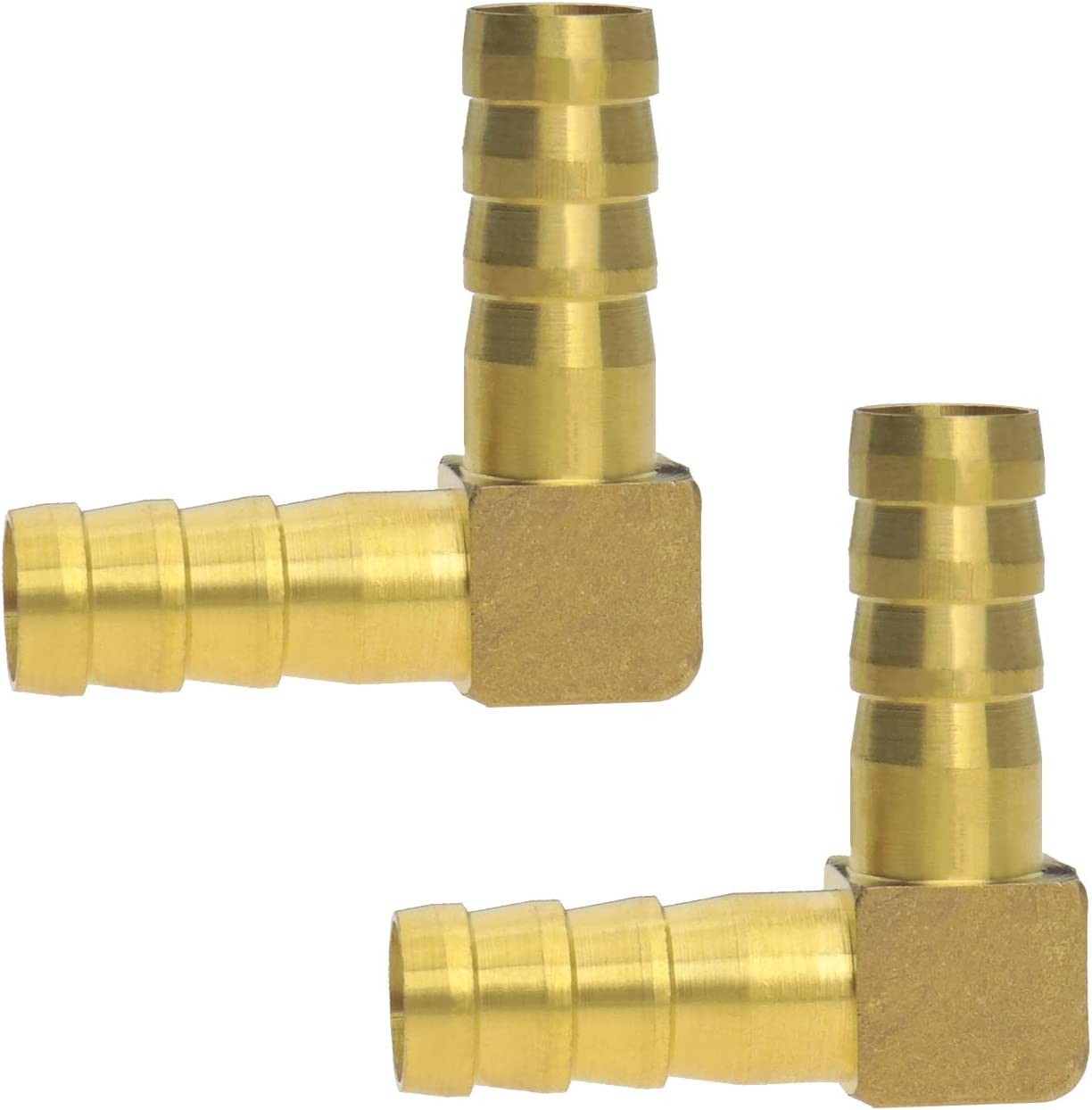 2X 10Mm Barb Brass Hose Fitting 90 Degree Elbow Fuel Hose Joiner Pipe Connector