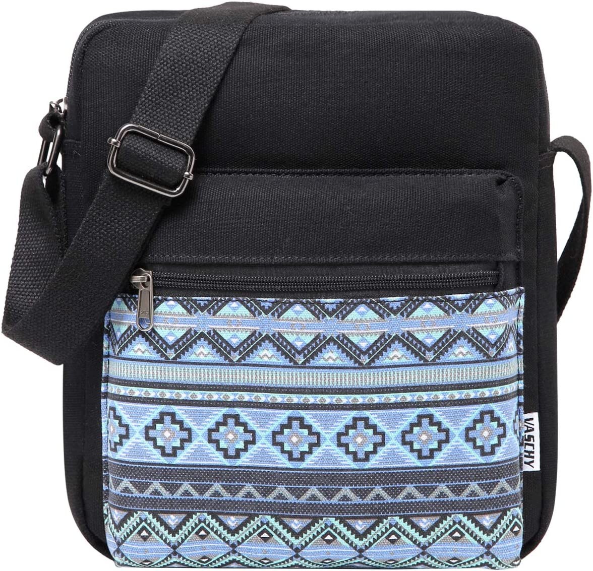 Small Messenger Bag for Girls,Vaschy Lightweight Canvas Crossbody Bag for Kids Women Purse Fits Water Bottle