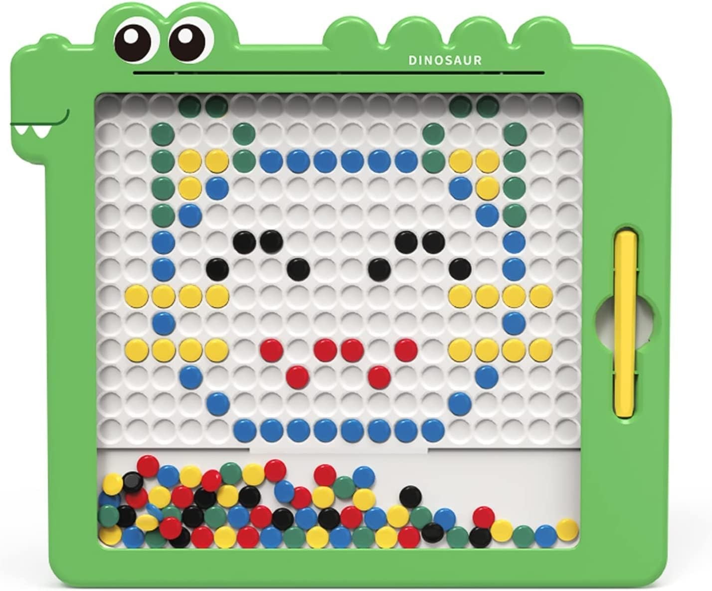 FUZETAO Magnetic Drawing Board，Magnetic Toys for Kids Ages 3-5，Magnetic Board for Kids，Magnetic Doodle Board，Magnetic Dot Art，3 4 5 6-Year-Old Boys and Girls Travel Toys (Green)