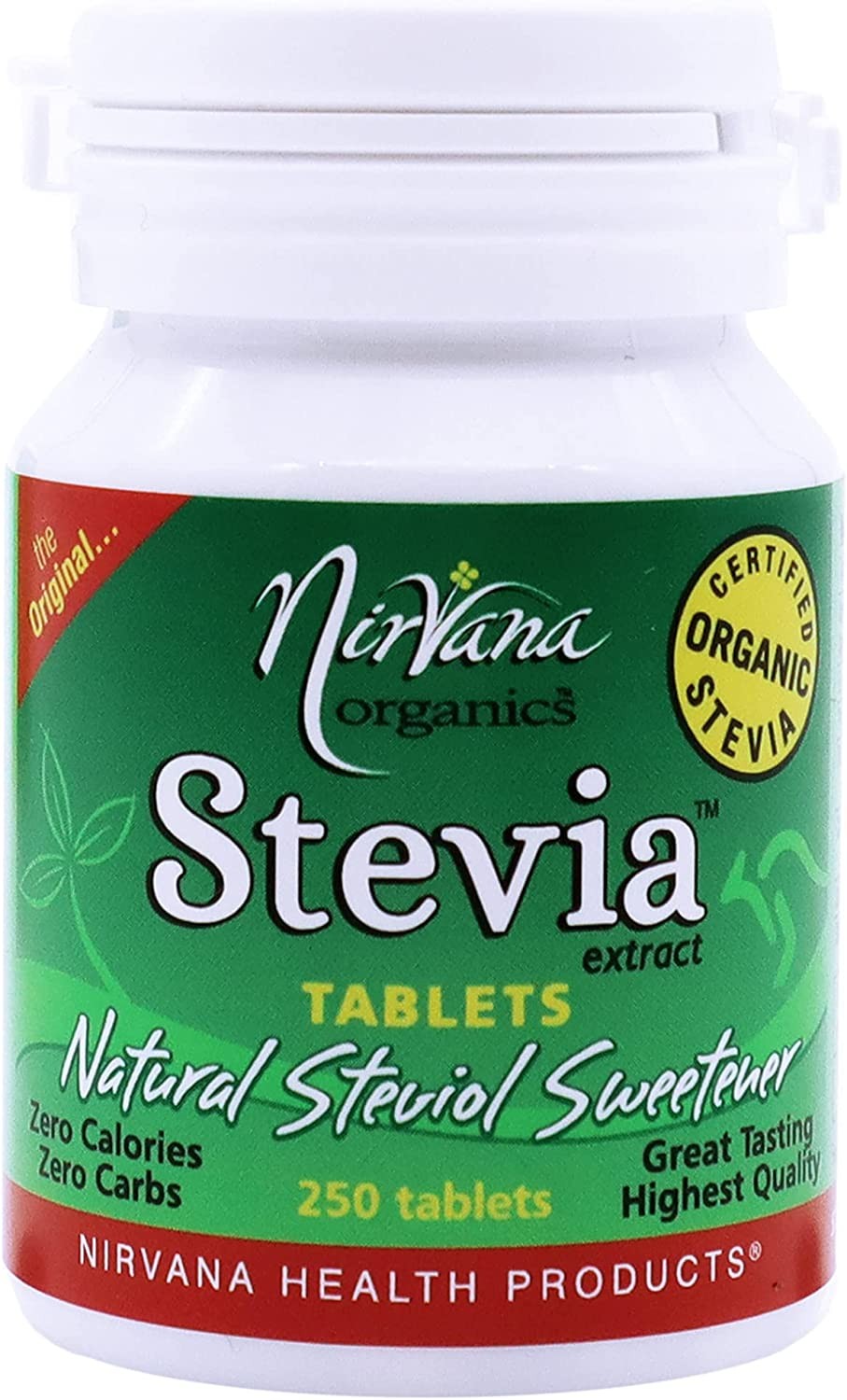 Nirvana Organics Stevia Tablets 250 Count