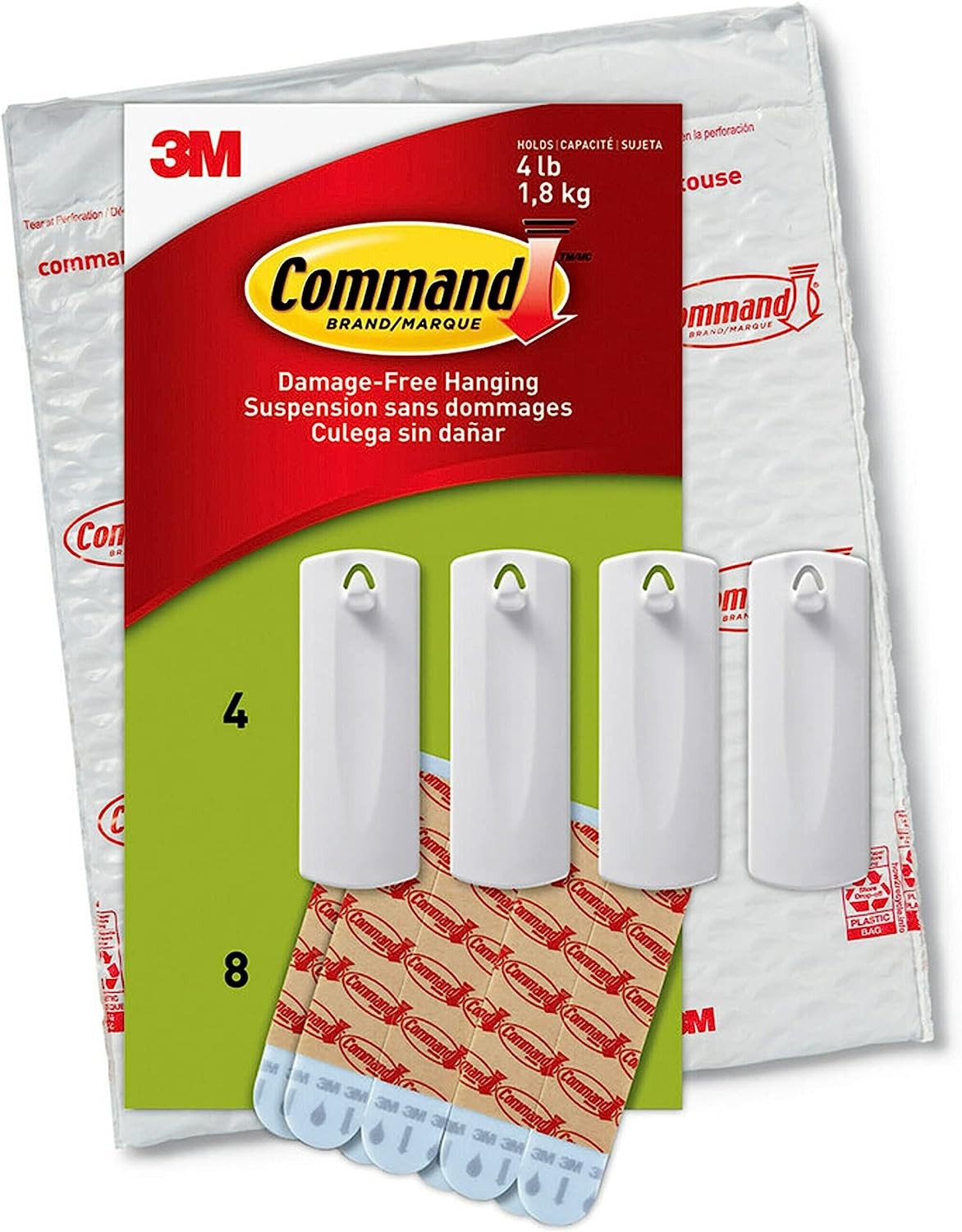 Command Sawtooth Picture Value Pack, 4 Hangers and 8 Strips, PH040-4NA