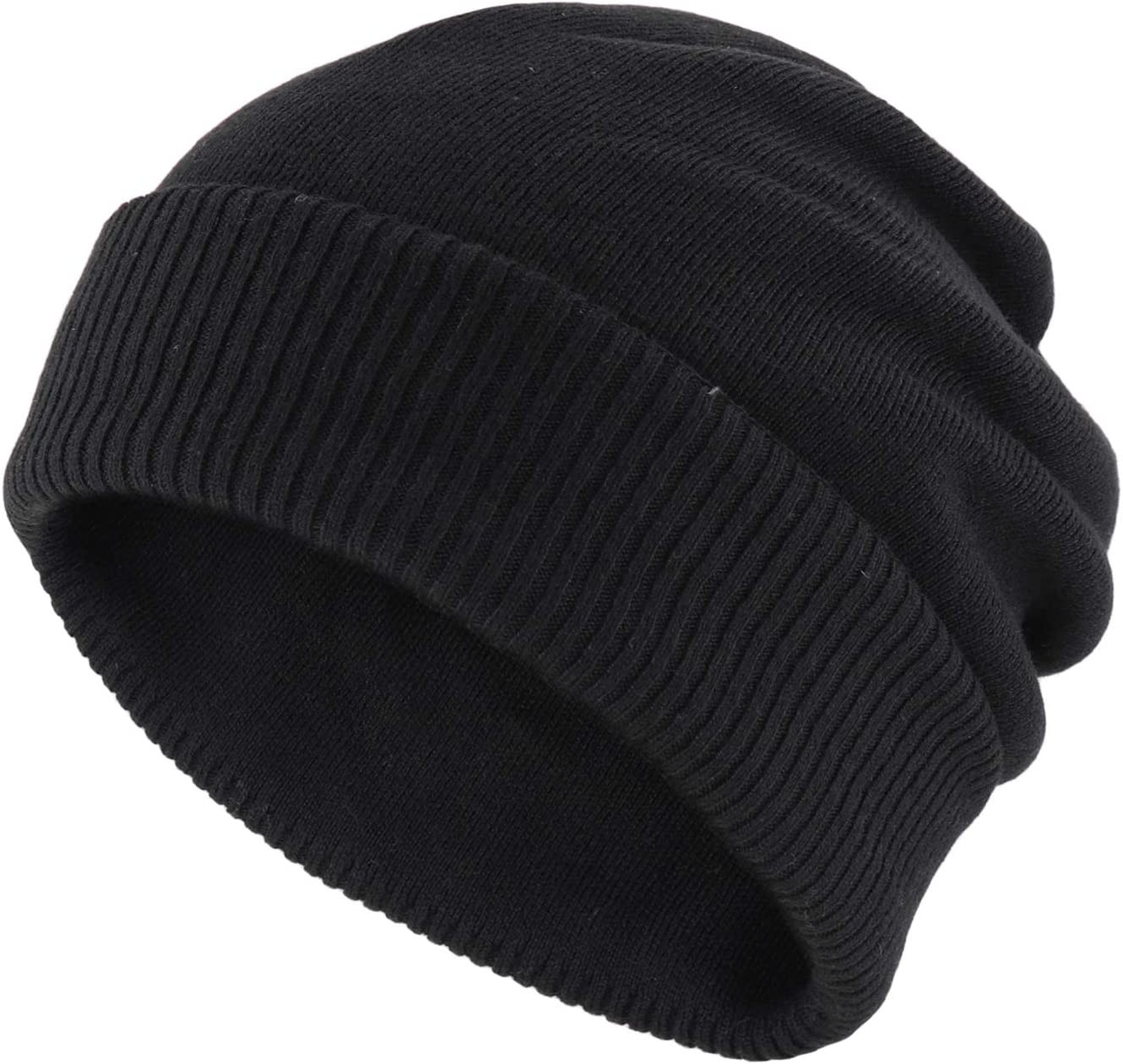 Gisdanchz Cashmere Beanie. Unisex Warm Slouchy Hat Winter Knitted Cap 6 3/4-7 3/4 for Men Women