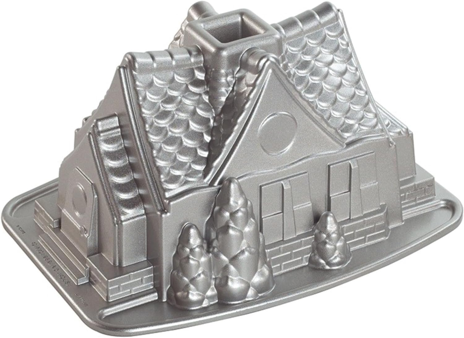 Nordic Ware Gingerbread House Bundt Pan, Gray