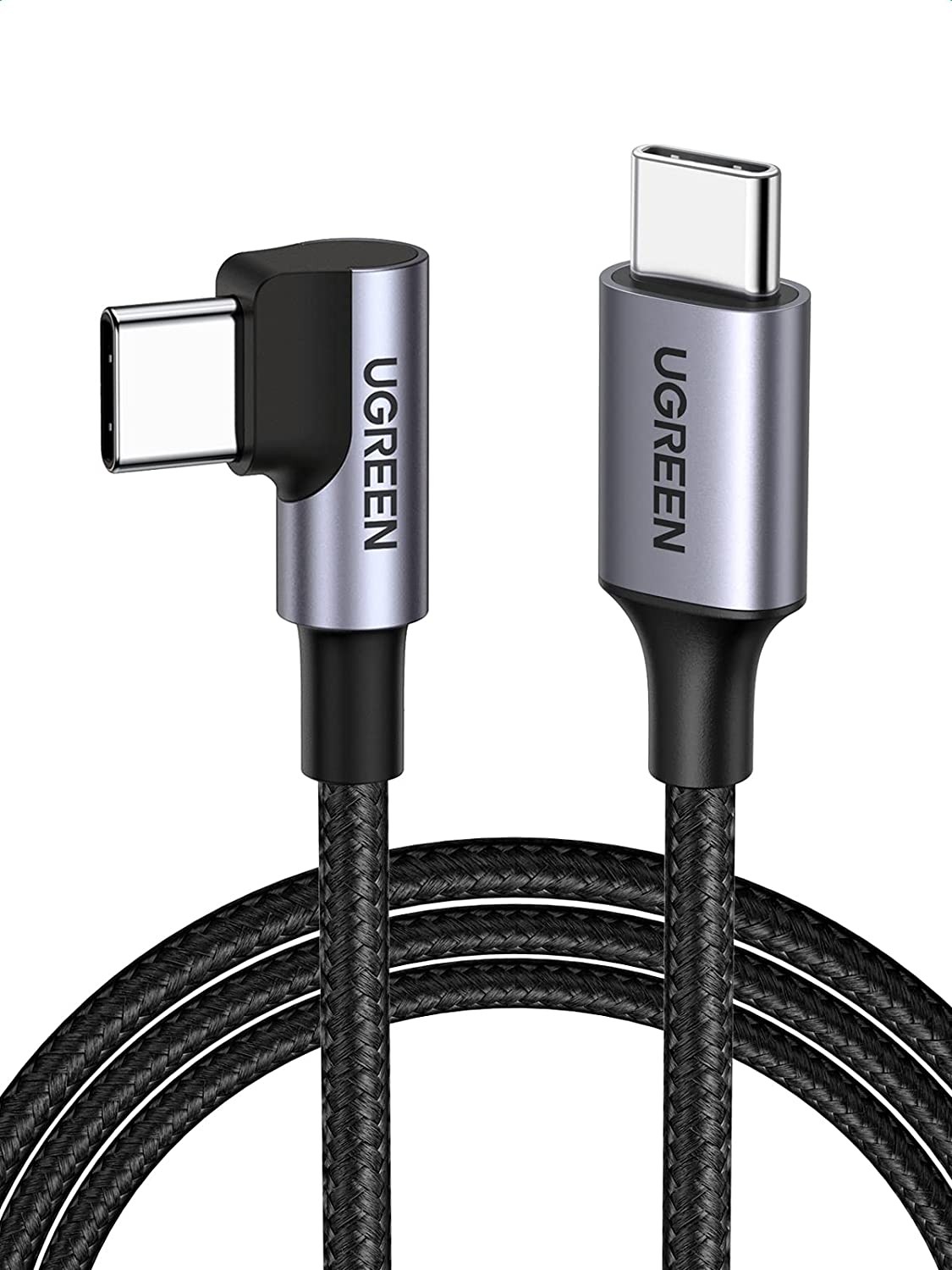 UGREEN USB C to USB C Charger Cable, 60W Right Angle 90 Degree Type C PD Fast Charge Compatible with Iphone 15 Pro Max, Google Pixel 7, Samsung S23 S22, Macbook Pro/Air, Ipad Pro 2022, NS Switch, 1M