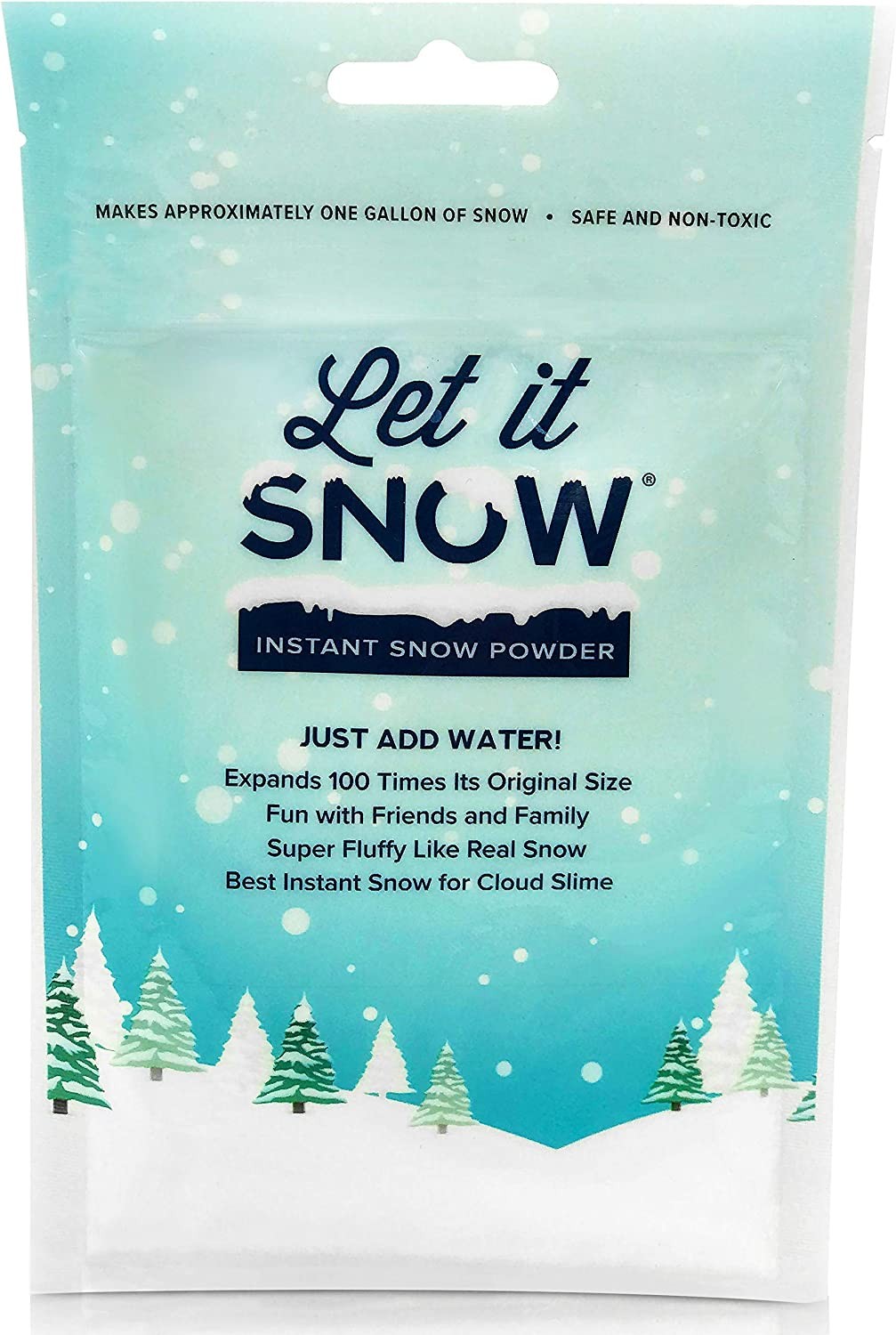 Let It Snow Instant Snow Powder for Slime – Best Fake Snow for Cloud Slime Add Ins – Slime Kit for Girls and Boys – Made in the USA, Safe for Children, Sensory Toys, Frozen Party Supplies