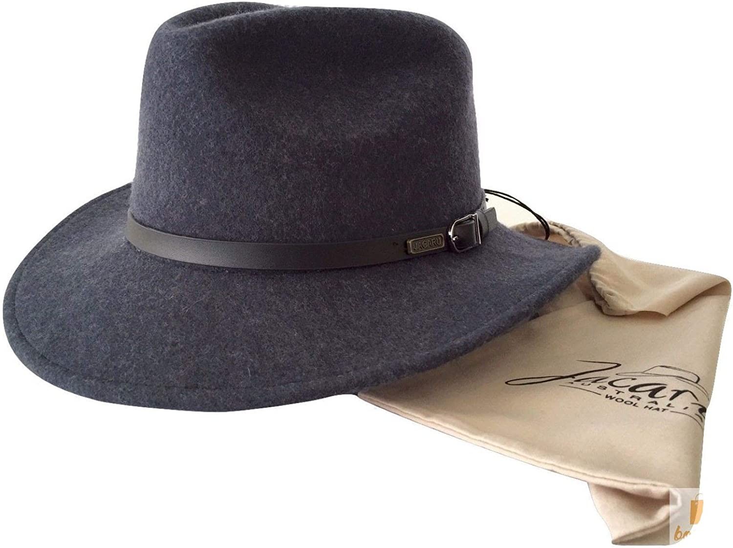 Jacaru 1849 Men’S Australian Wool Crushable Travel Genuine Trilby Fedora Hat