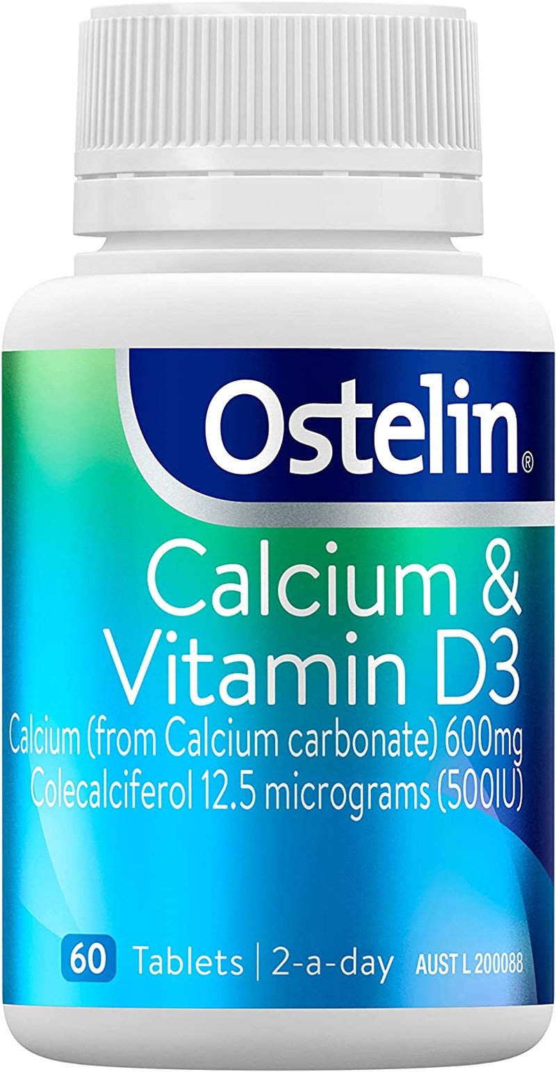 Ostelin Calcium & Vitamin D – D3 for Bone Health + Immune Support, 60 Tablets