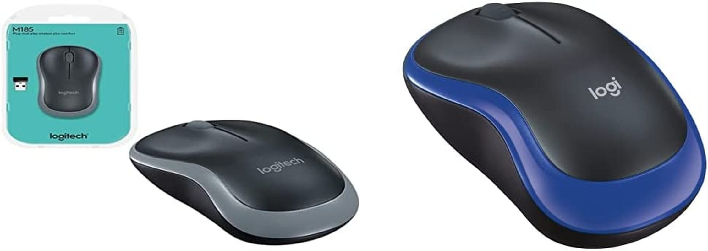 Logitech M185 Compact Wireless Optical Mouse & Wireless Mouse M185