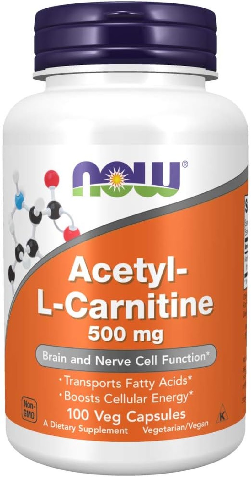 NOW Acetyl-L Carnitine 500 Mg,100 Veg Capsules