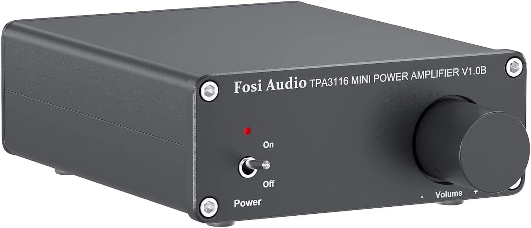 Fosi Audio V1.0B 2 Channel Amplifier Stereo Audio Amp Mini Hi-Fi Class D Integrated TPA3116 Amp for Home Speakers 50W X 2, with 19V 4.74A Power Supply