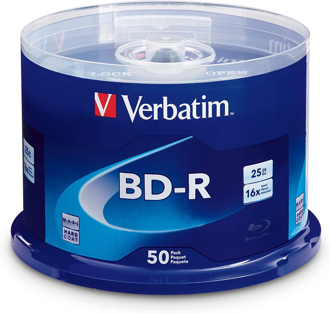 Verbatim BD-R 25GB 6X with Surface – 50Pk Spindle 98397