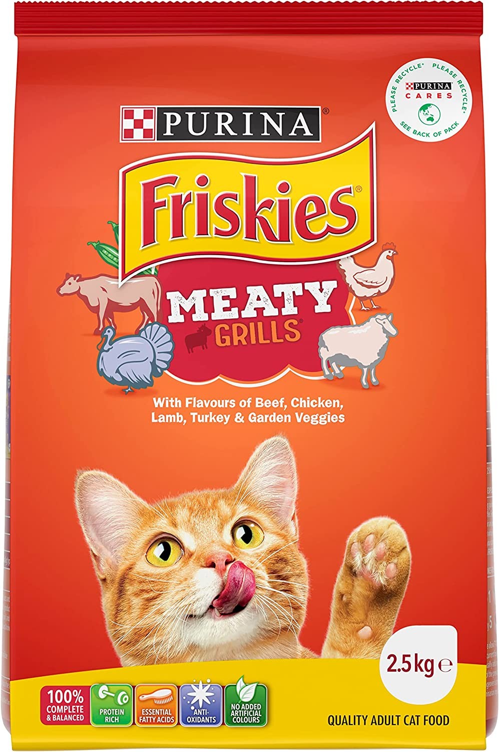 FRISKIES Adult Meaty Grills Dry Cat Food 2.5Kg