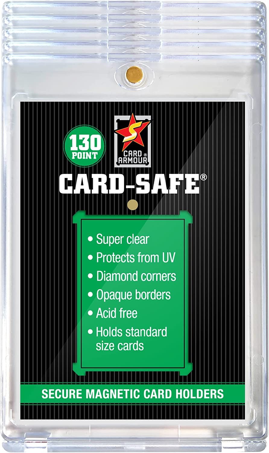 Card Armour 5 Pack of 130Pt Card-Safe One Touch Magnetic Closure Card Holders