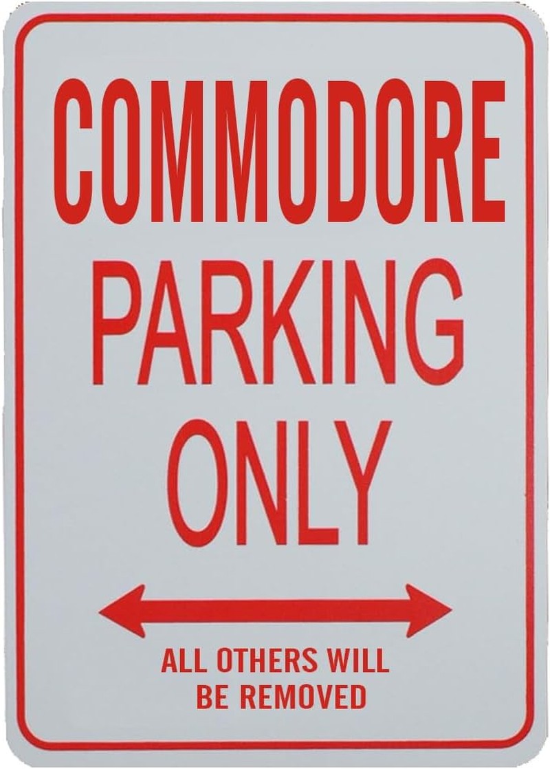 Commodore Parking Only – Miniature Fun Parking Sign