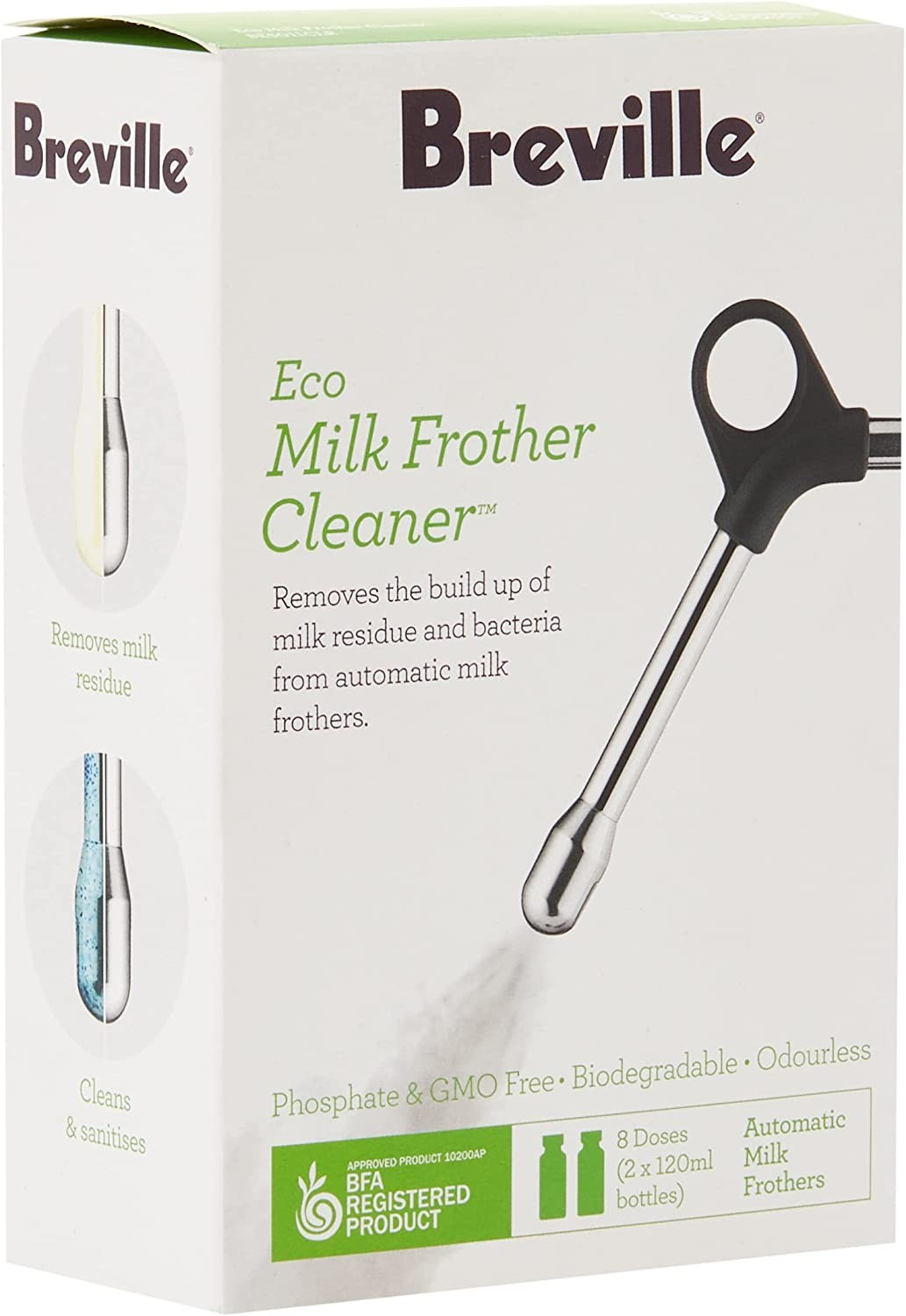 Breville Eco Milk Frother Cleaner (2 X 120Ml)