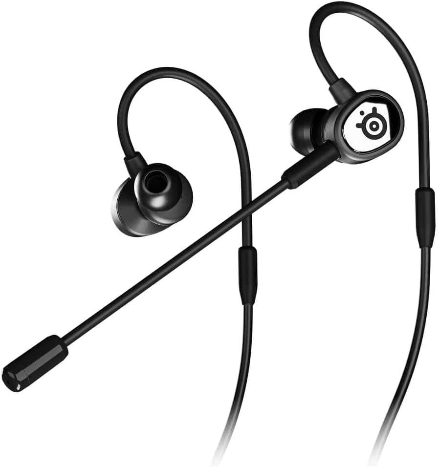 Steelseries Tusq In-Ear 3.5Mm AUX Mobile Gaming Headset for Mobile Devices – Dual Microphone with Detachable Boom Mic – Ergonomic Suspension Design Earphones