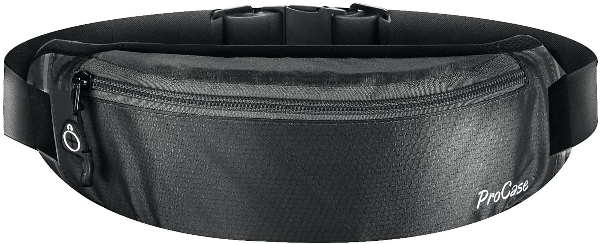 Procase Running Belt Waist Pack, Sports Runner Bag Pouch Adjustable Fanny Pack for Iphone and Other Smartphones, Sweatproof Workout Waist Bag for Men Women Hiking Fitness Jogging -Black