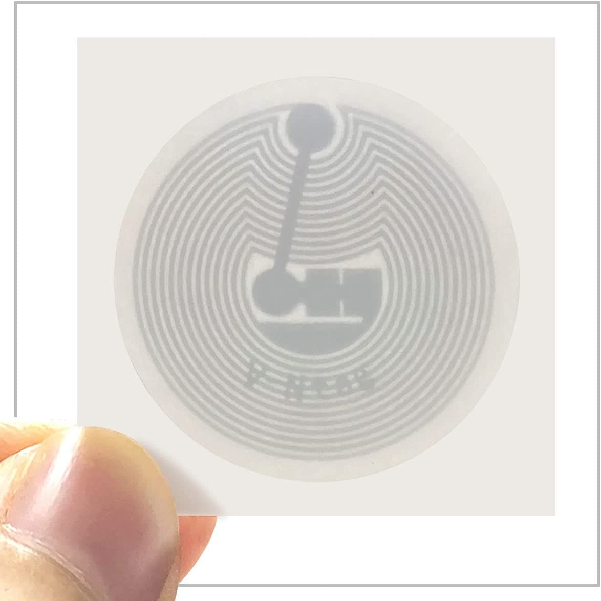 10 Pcs RFID Sticker NFC RFID Tags ISO14443A 13.56 Mhz Classic 1K, Self-Adhesive Smart Tag 1 Inch round NFC Stickers PET Material 0.15Mm Thick – White