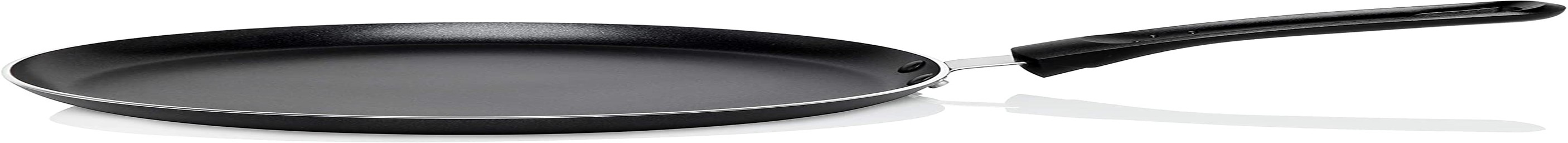 Stanley Rogers 42316 Crepe Pan 25 Cm, Induction Compatible Cookware, Non Stick Coated Crepes Pan, Pancackes and Omlettes Griddle with Handle (Colour: Black)