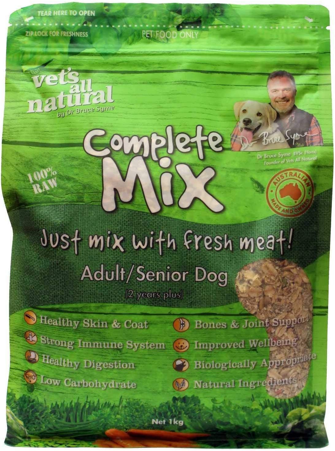 Vets All Natural Complete Mix Adult Senior 1Kg