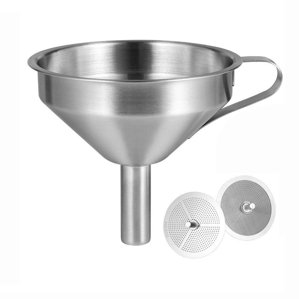 Sovol 3D Printer Stainless Steel Filter Funnel Resin Filter Cup for UV Resin, Double-Strainer Filter Metal Resin for 3D Printing Liquid, Photosensitive Resin Metal Recycle Filter for SLA/DLP/LCD