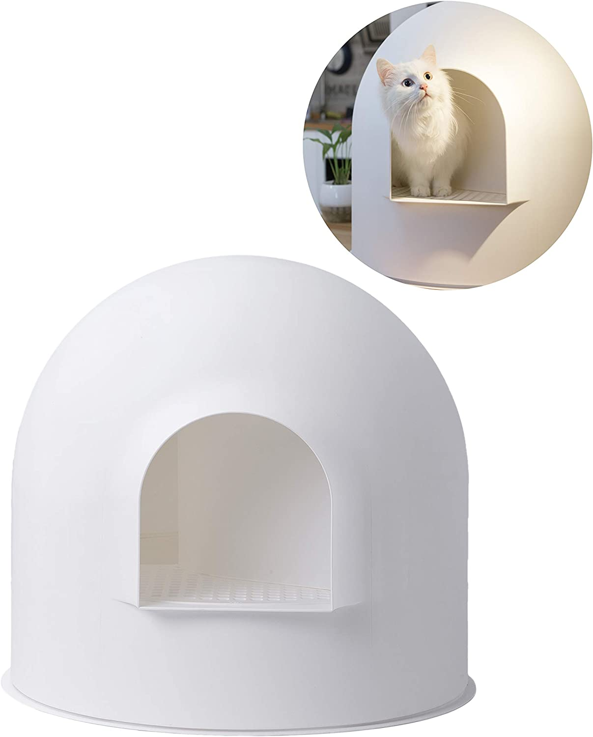 Pidan PD1001W1 Igloo Cat Litter Box,