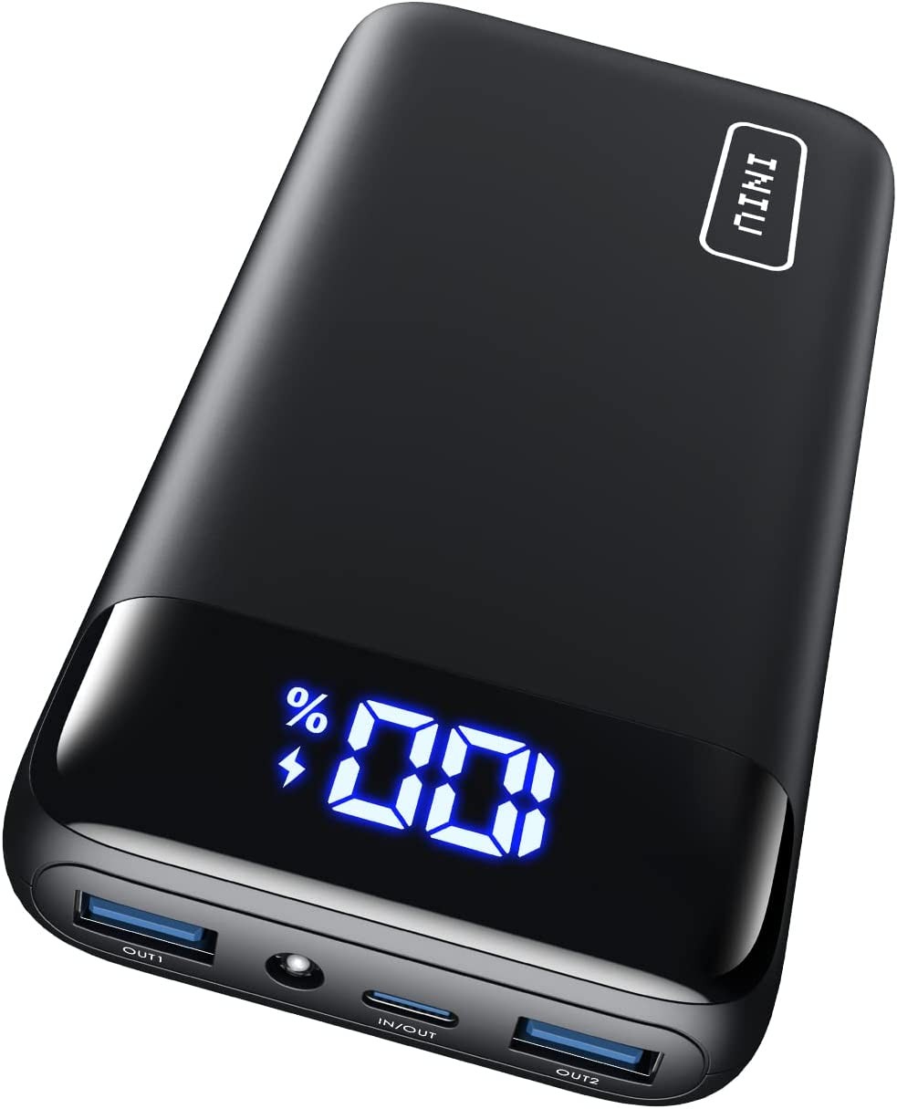 INIU Power Bank, 22.5W 20000Mah USB C in & Out Portable Charger Fast Charging, PD 3.0+QC 4.0 LED Display Battery Pack for Iphone 15 14 13 12 X Pro Max Samsung S23 S22 Google LG Xiaomi Ipad Tablet, Etc