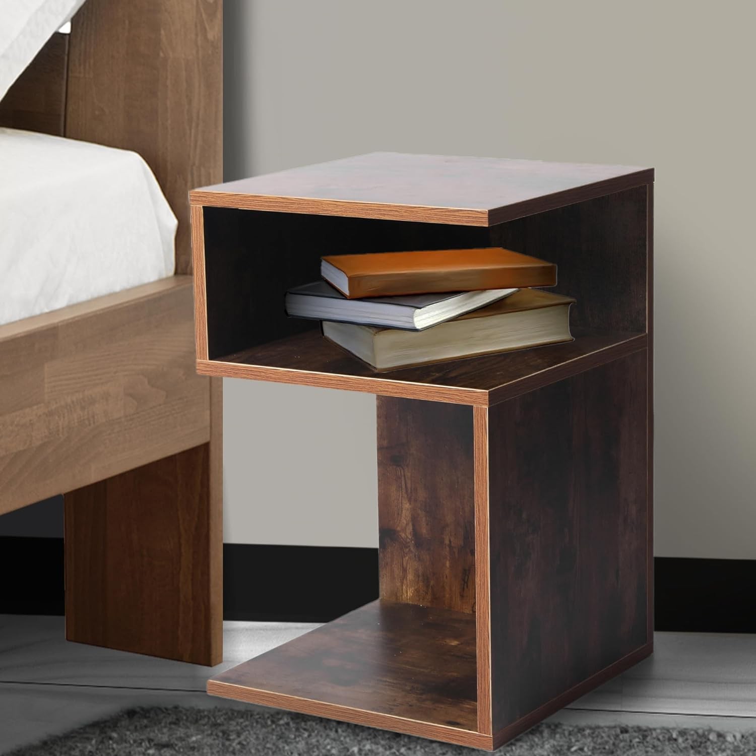 Levede Bedside Tables Drawers, Small Side Table Side Tables Wood Nightstand Storage Bedroom Cabinet, 33 Cm Length X 33 Cm Width X 50 Cm Height