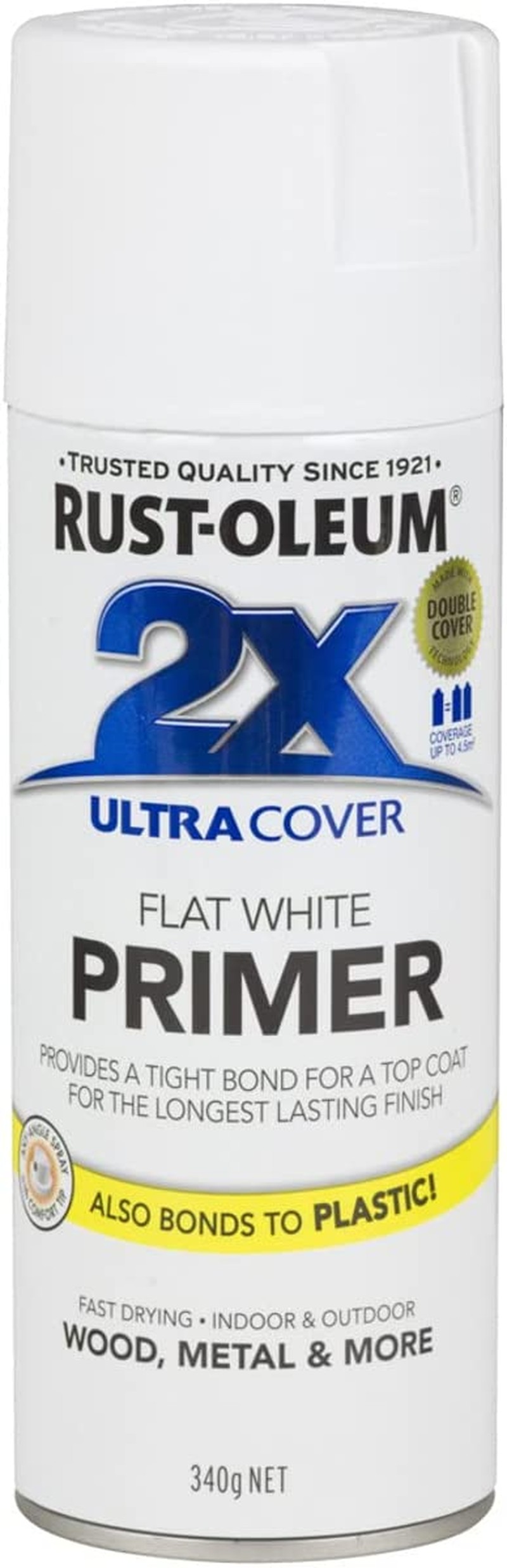 Rust-Oleum 2X Ultra Cover Primer Spray, White, 340 G